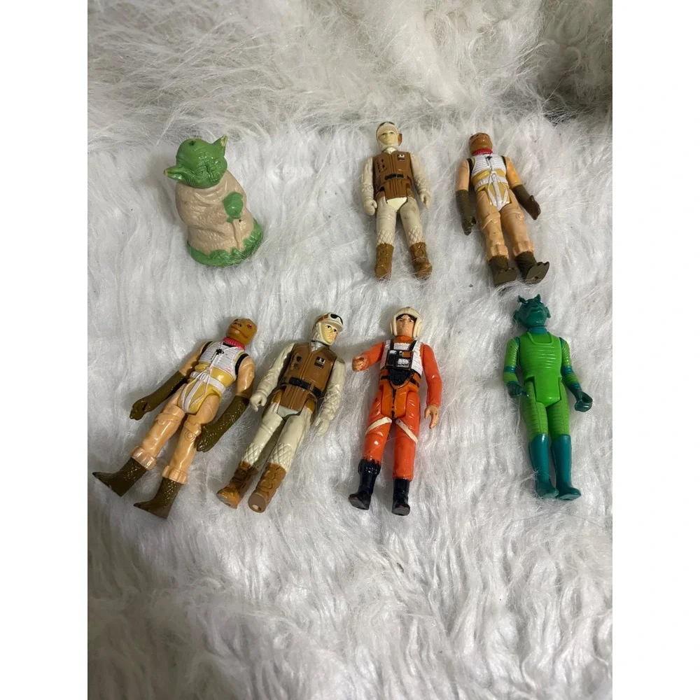 Vintage Star Wars GI Joe Action Figure Lot Luke Skywalker Yoda Greedo Bossk Cobr